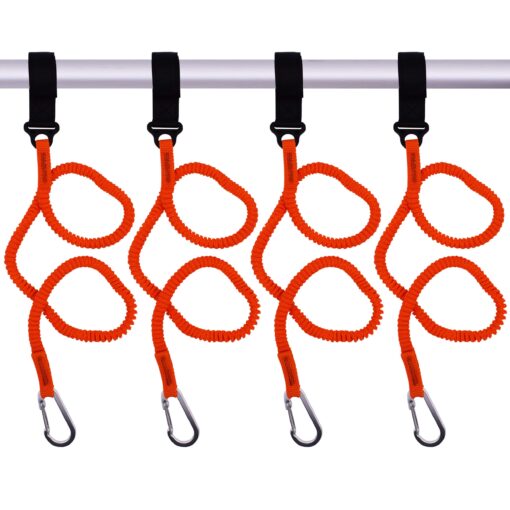 YYST Orange Paddle Leash Paddle Holder Tool Lanyard - No Paddle Orange X 4 Pack