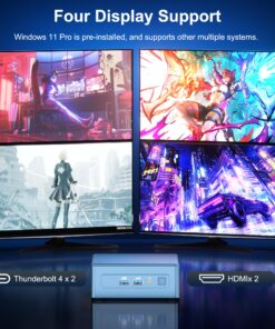 GEEKOM Mini PC Mini IT13, 13th Gen Intel i9-13900H NUC13 Mini Computers(14 Cores,20 Threads) 32GB DDR4 & 2TB PCIe Gen 4 SSD Windows 11 Pro Desktop PC Support Wi-Fi 6E/Bluetooth 5.2/USB 4.0/2.5G LAN/8K i9-13900H, 32GB+2TB 13 81KaZqi1YL