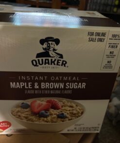 Quaker Instant Oatmeal, Maple & Brown Sugar, Individual Packets, 1.51 Ounce (Pack of 48) 30 81KbduyMEcL
