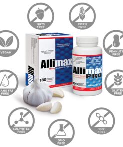 Allimax Pro 450mg 100 Vegicaps. Allicin Garlic Supplement to Support Your Body’s Immune Function. With Stabilized Allicin Extracted from Clean & Sustainable Spanish Grown Garlic. Professional Strength 20 81Kbe5GwkhL