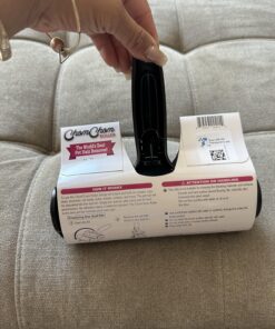 Chom Chom Roller Pet Hair Remover and Reusable Lint Roller - Black ChomChom Cat and Dog Hair Remover for Furniture, Couch, Carpet, Clothing and Bedding - Portable, Multi-Surface Fur Removal Tool 38 81KdzWJfa7L
