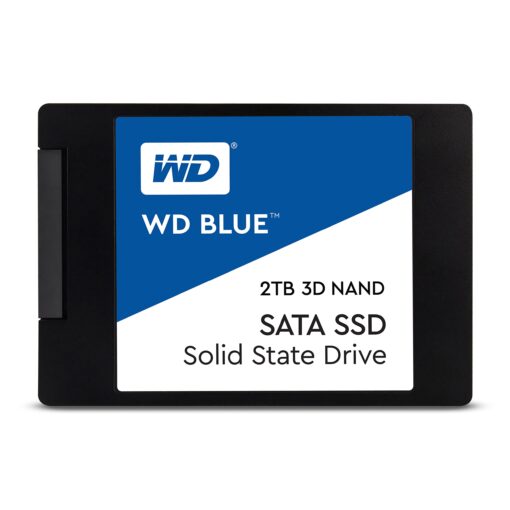 Western Digital 2TB WD Blue 3D NAND Internal PC SSD - SATA III 6 Gb/s, 2.5"/7mm, Up to 560 MB/s - WDS200T2B0A, Solid State Hard Drive