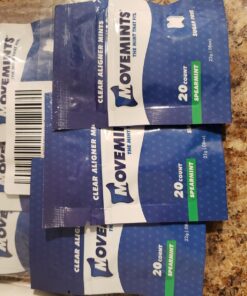 Movemints Clear Aligner Mints - Patented Aligner Seating Mints - Edible Alternative to Aligner Chewies - Xylitol Mints for Dry Mouth - Spearmint Flavor (3 Pack) 20 Count (Pack of 3) 15 81Kf4V5STdL
