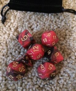 SmartDealsPro 5 x 7-Die Double-Colors Polyhedral Dice Sets with Pouches for D&D DND RPG MTG Dungeon and Dragons Table Board Roll Playing Games D4 D6 D8 D10 D% D12 D20 5-color Sets 107 81KfHPlX4zL