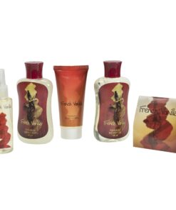 Alternative view of Home Spa Bath Basket French Vanilla Bath & Body Essential Aromatherapy Holiday Set for Women, with Shower Gel, Bubble Bath, Bath Salt, Body Lotion, Body Spray in Natural Wood Curio