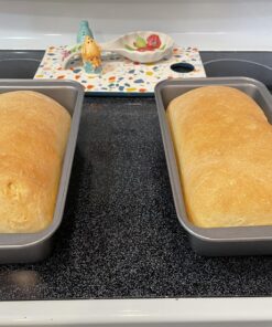 Amazon Basics Rectangular Baking Bread Loaf Pan, 9.5 x 5 Inch, Set of 2, Gray 44 81KhoujahL