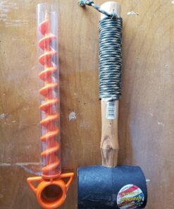 Orange Screw: The Ultimate Ground Anchor | Large 2 Pack Tent Stakes | Made in USA Orange 35 81KiwBGwkWL
