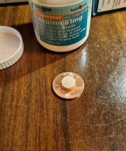 Amazon Basic Care Aspirin 81 mg Pain Reliever (NSAID) Chewable Tablets, Low Dose , Orange Flavor, 108 Count (3 Packs of 36) 36 Count (Pack of 3) 40 81Kj8XdEvCL