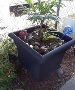 Bloem Veranda Deck Box Planter Square: 18" - Black 18" 32 81KjHPoMn9L