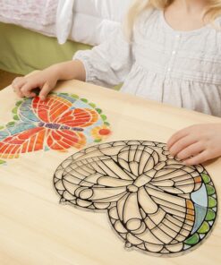 Melissa & Doug Stained Glass Made Easy Activity Kit: Butterfly - 140+ Stickers - Kids Sticker Stained Glass Craft Kit; Sun Catchers For Kids Ages 5+ 22 81KjmUxIHUL