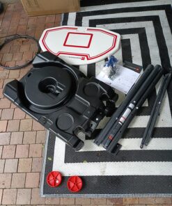 Best Choice Products Kids Height-Adjustable Basketball Hoop, Portable Backboard System w/ 2 Wheels, Fillable Base, Weather-Resistant, Nylon Net, Adjusts from 70.5in to 82.3in - White 36 81Kjrpb2hL