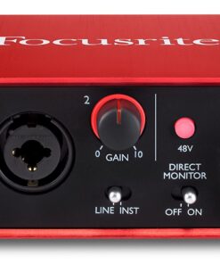 Alternative view of Focusrite Scarlett 2i2 (2nd Gen) USB Audio Interface with Pro Tools First, Red, 2i2 - 2 Mic Pres