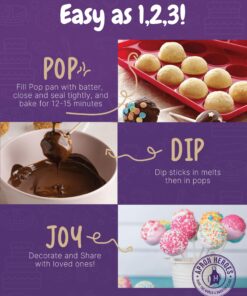 Alternative view of APRON HEROES- Complete Cake Pop Maker Kit, Nonstick, Silicone, Cake Pop Maker, Cake Pop Kit, with, Cake Pop Stand Holder, Cake Pop Molds, 120 Lollipop Sticks, Melting Pot, Decorating Pen, & Twist Ties BAKEWARE SET: Round Pops