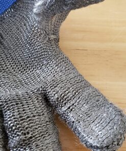 Schwer ANSI A9 Cut Resistant Glove, Stainless Steel Mesh Metal Glove, Food Grade for Kitchen Cooking, Butcher Meat Cutting, Oyster Shucking, Mandoline, Fishing(M, 1 PCS) Medium (Pack of 1) 1.0 Steel Wire 19 81Kloh4DEkL