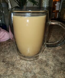 JoyJolt Double Wall Glass Coffee Mugs - 13.5oz Double Walled Glasses, Thermal Borosilicate Glass Insulated Coffee Mug. Clear Coffee Glass Cup, Cappuccino Mug, Iced Coffee Cup, Tea Mugs 47 81KmzpykhIL