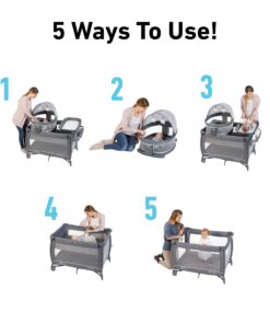 Graco Pack ‘n-Play Travel Dome LX-Playard | Features Portable Bassinet, Redmond w/ Raised Dome 32 81KnV1o6elL