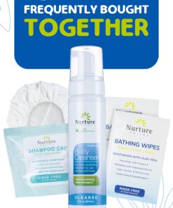 Nurture Rinse Free Foaming Cleanser | Waterless Shower & Bath Wash w/Aloe for Sensitive Dry Skin for Women, Camping, Elderly & Hospital Patients | Perineal Cleansing Foam, Hand & Body Soap (3 Count) 8.5 Fl Oz (Pack of 3) 29 81KpkSDpwiL 1