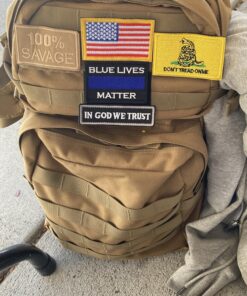 Alternative view of Police Blue Lives Matter Thin Blue Line Hook and Loop Tactical Morale Patch