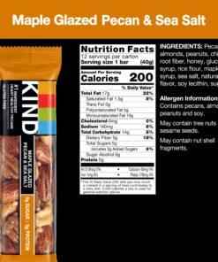 Alternative view of KIND Bars, Maple Glazed Pecan & Sea Salt, Healthy Snacks, Gluten Free, Low Sugar, 12 Count 12 Count (Pack of 1)