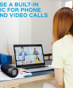 TREBLAB HD77 - Wireless Bluetooth Speaker - 30W Stereo, 20H Battery, IPX6 Waterproof, TWS Mode, Portable Speaker with Shockproof/Dustproof Body, Black 27 81KrAXECFSL