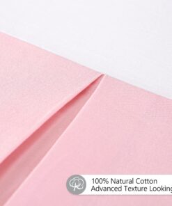 Alternative view of TILLYOU Pink Pleated Crib Bed Skirt for Baby Boys Girls, 100% Natural Soft Dust Ruffle, Standard Nursery Bedding Toddler Bedskirt Solid, 14" Drop Cotton