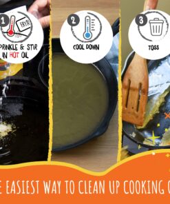 FryAway Pan Fry Cooking Oil Solidifier, Solidifies up to 8 Cups - Plant-Based Cooking Oil SolidifierPowder that Turns Used Oil to Hard Oil and Organic Waste - Easy to Use, Made in the USA 32 81Ks1XJ2MBL