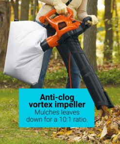 BLACK+DECKER 3-in-1 Leaf Blower, Leaf Vacuum and Mulcher, Up to 230 MPH, 12 Amp, Corded Electric (BV3600) 30 81Kv3HlYGSL