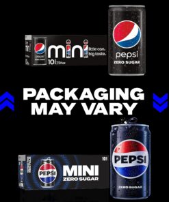 Pepsi Zero Sugar Soda, 7.5 Ounce Mini Cans, (10 Pack) (Packaging May Vary) 9 81KvEQkjlWL