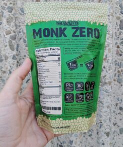 Monk Zero - Monk Fruit Sweetener, Non-Glycemic, Keto Approved, Zero Calories, 1:1 Sugar Substitute (Granular, 16oz) Granular 1.00 Pound (Pack of 1) 15 81KvNAS9jcL