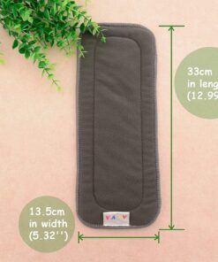 AlVABABY 12pcs Charcoal Bamboo Inserts Cloth Diaper Liner, 5-Layer Inserts,Rayon Reusable Liners for Baby Cloth Diapers12ZTN 12pcs Charcoal Camboo Inserts 23 81Kw6XEO2sL