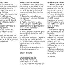 Chapin 1003 Made in USA 48 Ounce Farm and Field Hand Sprayer With Ergonomic Handle, Anti Clog Filter, Adjustable Nozzle, For Spraying Plants, Lawns, Weeds, Insects, Fertilizer, Translucent White 9 81KxMWE1XxL