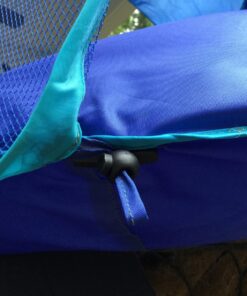 SwimWays Spring Float Recliner with Removable Canopy - Swim Lounger for Pool or Lake, Blue Dark Blue / Light Blue 32 81L 2DlWwKL