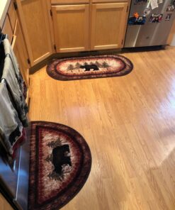 Cozy Cabin CC5275 Birch Bear Non Skid Rug 19"x31" Wedge Brown 19 in x 31 in 38 81L hAMEhzL