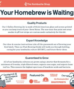 The Kombucha Shop Organic Kombucha Starter Kit - 1 Gallon Brewing Kit Includes All The Essentials Required for Brewing Kombucha At Home Regular 35 81L26tPU92L
