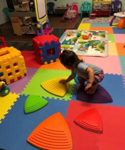 GONGE River Stones - The Original Non-Slip Stepping Stones for Kids - Balance, Coordination, Motor Skills - Vibrant Colors - Set of 6 35 81L2Jq1GTyL