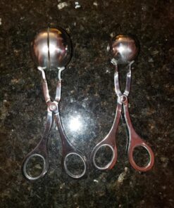 Meat Ballers, JUSTDOLIFE Stainless Melon Ballers Non-Stick Tongs Cake Pop Meatball Spoon Ice Cream Scoop Cookie Dough Scoop for Fruits, Meatball, Cake, Ice Cream, Melon (2 Pack) 20 81L2dYDQgDL