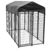 Lucky Dog 8ft x 4ft x 6ft Uptown Welded Secure Wire Outdoor Pet Dog Kennel Playpen Crate with Heavy Duty Waterproof Cover, Black 8 x 4 x 6 38 81L3A qFI8L