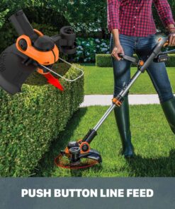 Worx String Trimmer Cordless 3.0 20V PowerShare 12" Edger & Weed Trimmer (Tool Only) WG163.9 20V 12" Trimmer & Edger (Tool Only) 23 81L4lNKM dL