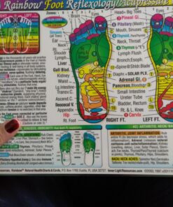 Rainbow® FOOT Reflexology/ Acupressure Massage CHART in the Inner Light Resources Rainbow® Cards & Charts Series. 8.5 x 11 in; 2-sided (Small Poster/ Large Card) 18 81L4tuRjGmL