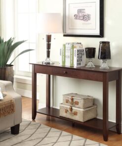 Alternative view of Convenience Concepts American Heritage 1 Drawer Console Table with Shelf, Espresso