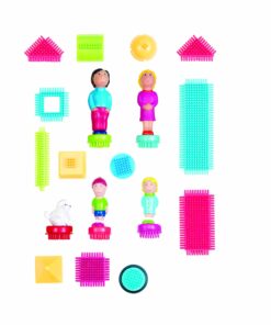 Battat- Bristle Blocks- STEM Interlocking Building Blocks- 80 pc Playset- Reusable Storage Bucket- Developmental Toys for Toddlers & Kids- Big Value Case- 2 Years + 17 81L5gaxFJCL