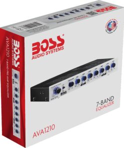 BOSS Audio Systems AVA1210 7 Band Pre-Amp Car Equalizer with Gold-Plated Front Rear and Subwoofer Outputs 7-Band Pre-Amp EQ 21 81L7PR0Q5AL