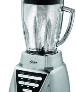 Oster Blender | Pro 1200 with Glass Jar, 24-Ounce Smoothie Cup and Food Processor Attachment, Brushed Nickel - BLSTMB-CBF-000 Blender + Food Processor Brushed Nickel 48 81L7S697P6L