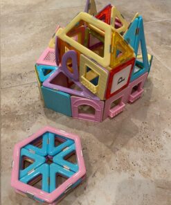 MAGBLOCK 102 Piece Magnetic Tiles Toys for 3 4 5 Year Old Girls Boys, Castle Magnet Toy Building Block for Kids Toddlers, Magnetic Blocks Montessori STEM Toys for Toddler Girls Gifts 28 81L7mtCSTfL