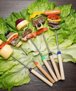 Aoocan Marshmallow Roasting Sticks, Smores Sticks for Fire Pit, Set of 8 Telescoping Rotating Smores Skewers - Hot Dog Roasting Sticks for Campfire, Camping, Bonfire and Grill Roasting Sticks set of 8 20 81L81CThQfL