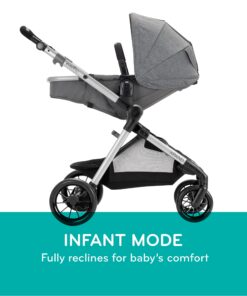 Evenflo Pivot Xpand Modular Travel System with SafeMax Infant Car Seat Percheron Gray 32 81L84TwgeSL