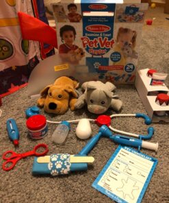 Melissa & Doug Examine and Treat Pet Vet Play Set (24 pcs) - Kids Veterinary Play Set, Veterinarian Kit For Kids, STEAM Toy, Pretend Play Doctor Set For Kids Ages 3+ 44 81L9zVFXCcL