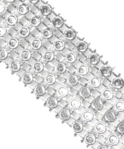 Mandala Crafts Champagne Bling Wrap Rhinestone Ribbon - 1 in 20 Yds Crystal Rhinestones Mesh Ribbon - Diamond Wrap Rhinestone Strips Roll for Crafts Wedding Party Decoration 1 Inch 5 Rows 20 Yards 2 Rolls 14 81LAtY77AUL