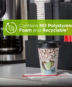 Dixie PerfecTouch 12oz Insulated Paper Hot Cup by GP PRO (Georgia-Pacific); Fits Large Lids; Coffee Haze; 5342CD; 1000 Count (50 Cups Per Pack; 20 Packs Per Case) 1000 cups 12 oz 14 81LBGxVLEL