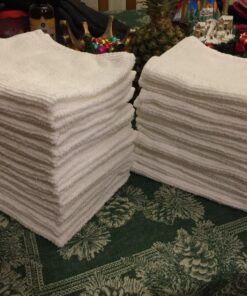 Nouvelle Legende Ribbed Bar Mop Towel, Cotton, 16 by 19 Inches, White, Pack of 25 19 81LBH39qK5L